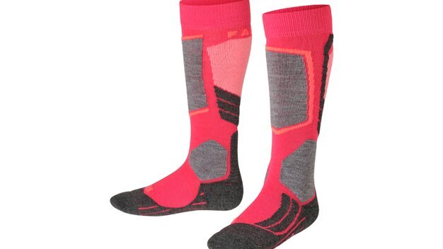 Zwei rosa-graue Ski-Socken | © FALKE
