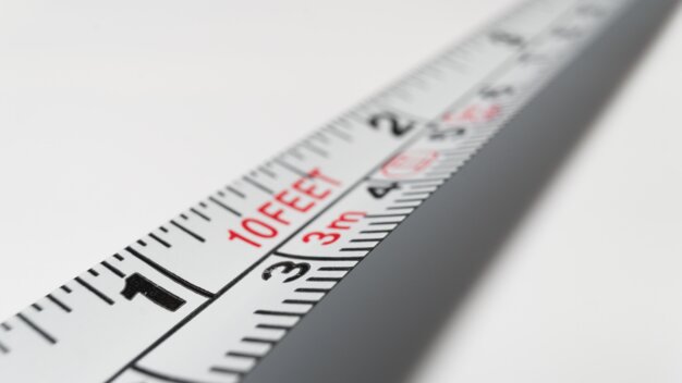 Close-up of a measuring tape