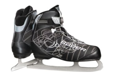 Patins à glace Bauer noirs.