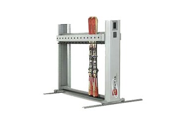 Ski and snowboard rack for 16 pairs