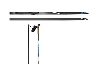 Langlaufski und Stöcke von Salomon