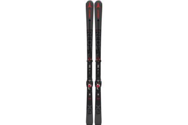 Une paire de skis Atomic Redster X9i avec fixations.