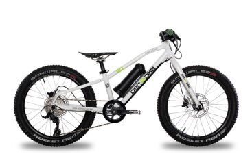 White children's e-bike