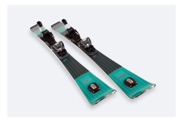 Paire de skis avec fixations