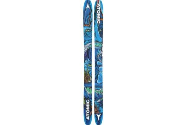 Skis avec motif paysage bleu