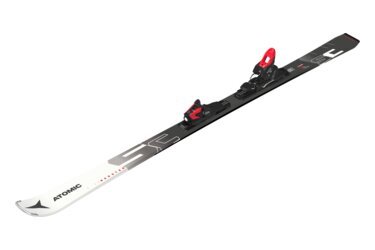 Une paire de skis Atomic Redster SC avec fixations