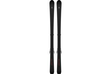 A pair of black Volant skis