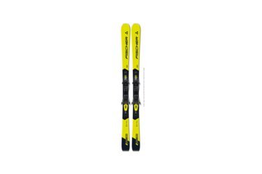Skis Fischer RC4 jaunes avec fixations