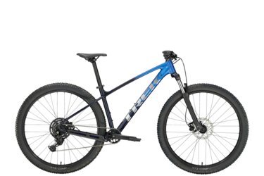 Blue and black Trek mountain bike