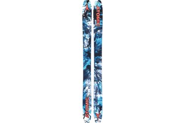 Atomic Ski mit blau-weißem Farbverlauf und rotem Logo