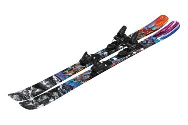 Une paire de skis Atomic Bent 85 avec fixations.