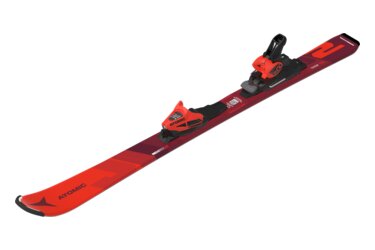 Red Atomic Redster J2 ski with bindings