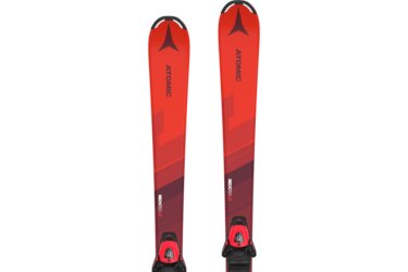 Paar rote Atomic Redster J2 Ski
