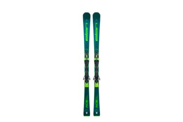 A pair of Elan ACE SL skis with bindings.