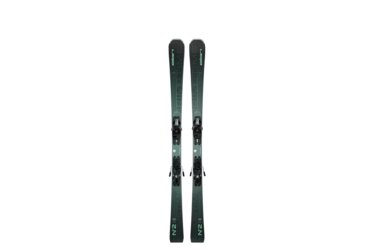 A pair of Elan Primetime N°2 skis with bindings.
