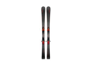 Une paire de skis Elan Wingman 76 C avec fixations.