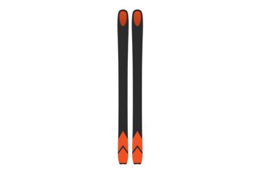 Paire de skis noirs avec accents orange