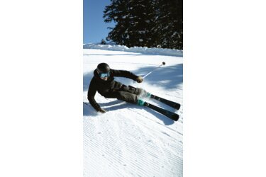 Skier on a snow-covered slope