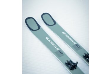 Pair of Kastle TX88 touring skis on snow.