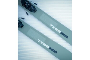 Pair of Kastle TX88 touring skis in snow