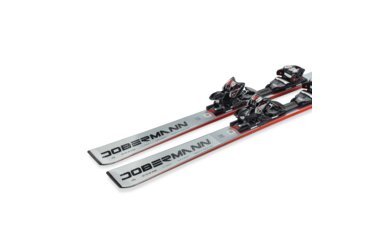 Paire de skis Dobermann gris avec fixations