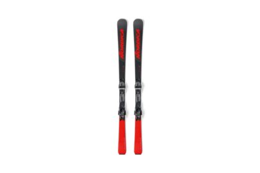 Une paire de skis Nordica Spitfire CA avec fixations