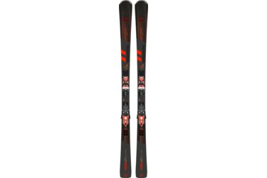 A pair of Rossignol Forza 60° skis with bindings.