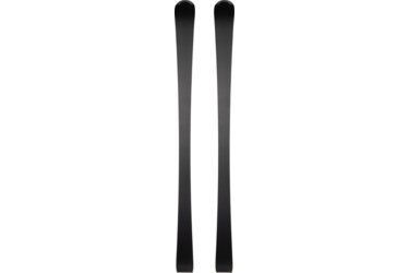 Two black skis side by side.