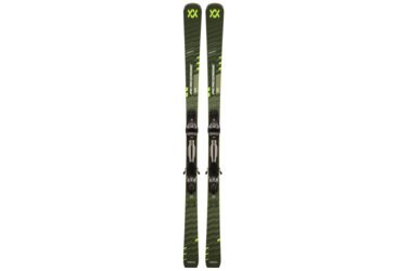 A pair of Völkl Peregrine 76 skis with bindings.