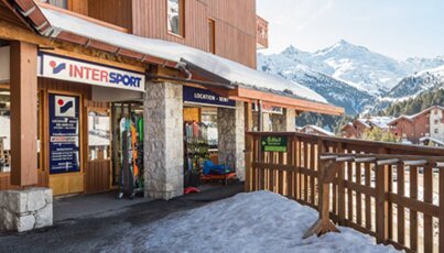 Intersport store in a ski resort.