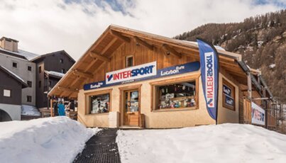 Intersport store in a snowy ski resort