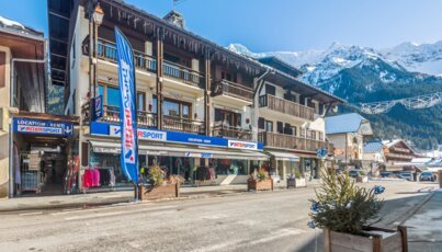 InterSport store in a mountain village