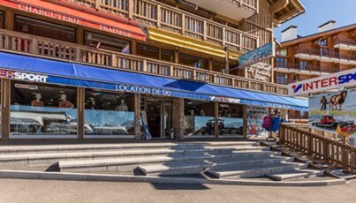 Intersport ski rental shop in a ski resort