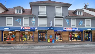 Intersport store in a two-story building