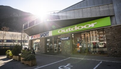 Entrance to an Intersport and Outdoor store