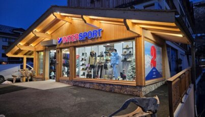 Intersport store at night